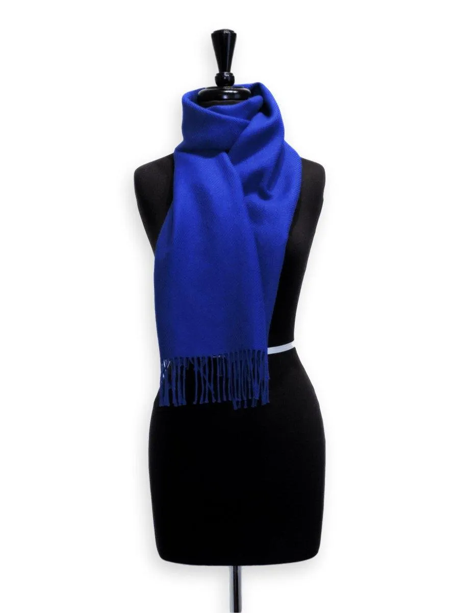 100% Baby Alpaca Scarf - Brights Royal Blue