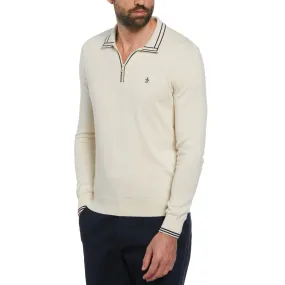 1/4 Zip Cotton Sweater Polo