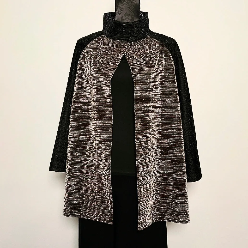 Abbey Swing Coat - Black and gold sparkle - One Of A Kind