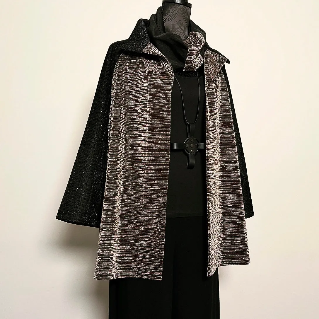 Abbey Swing Coat - Black and gold sparkle - One Of A Kind