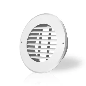 AC Infinity Wall Mount Duct Grille Vent, White Steel, 6-Inch