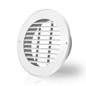 AC Infinity Wall Mount Duct Grille Vent, White Steel, 8-Inch