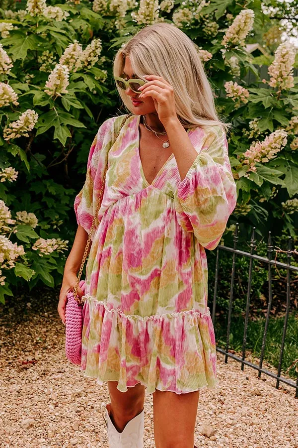 Adorable Vibes Watercolor Babydoll Dress