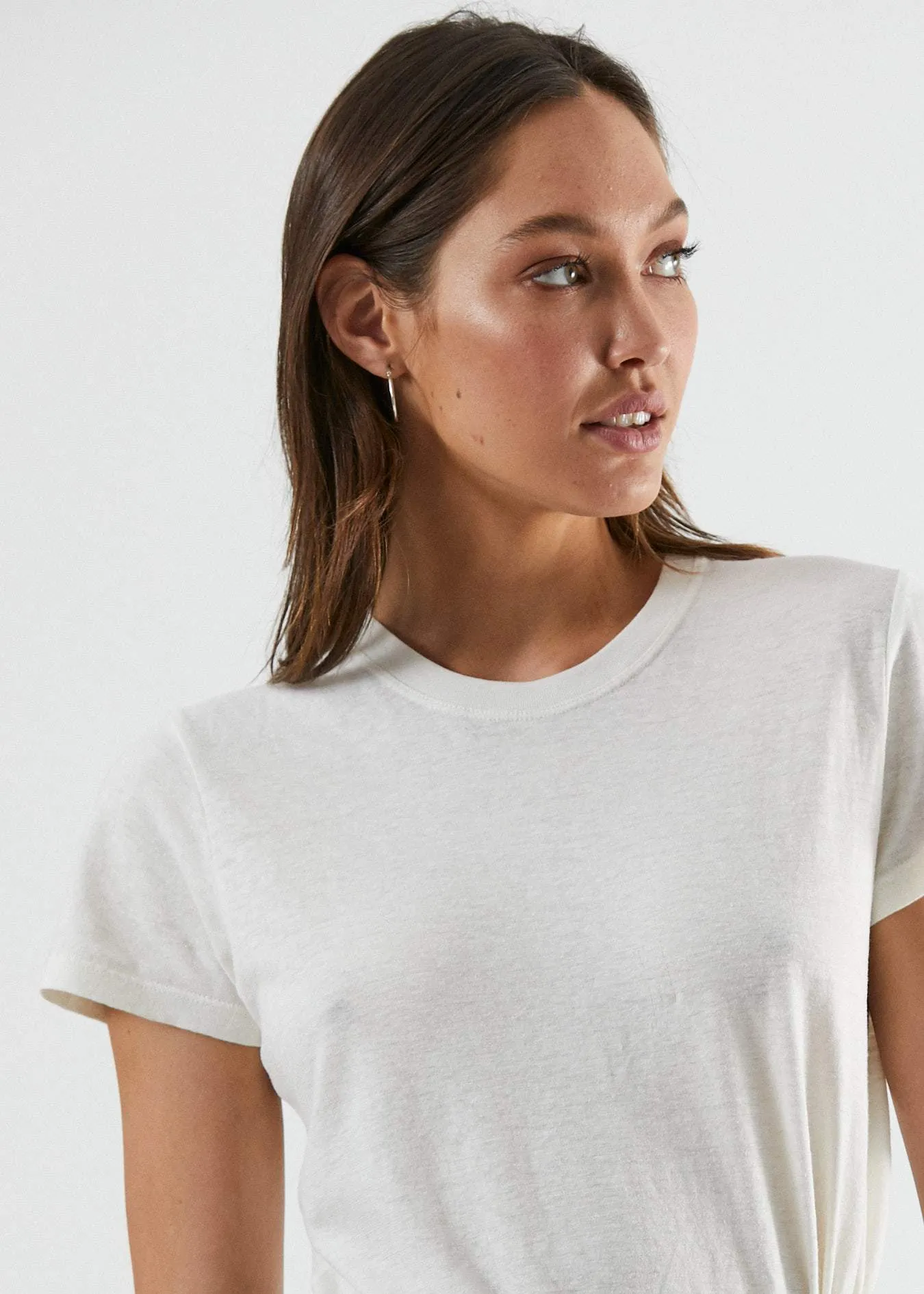 Afends Womens Hemp Basics - Standard Fit Tee - White