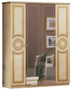 Aida Ivory 4 Door Wardrobe