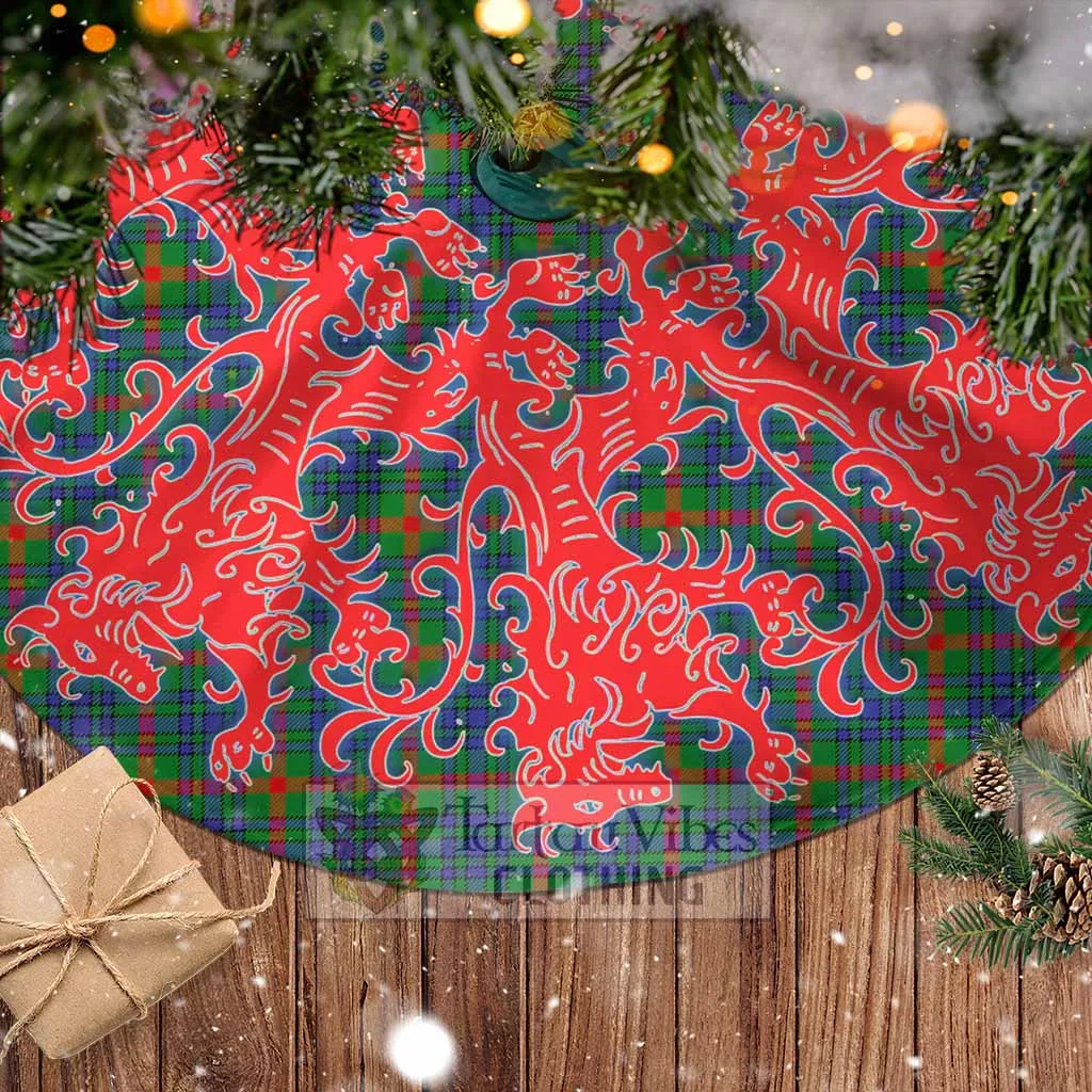 Aiton Tartan Christmas Tree Skirt Lion Rampant Style