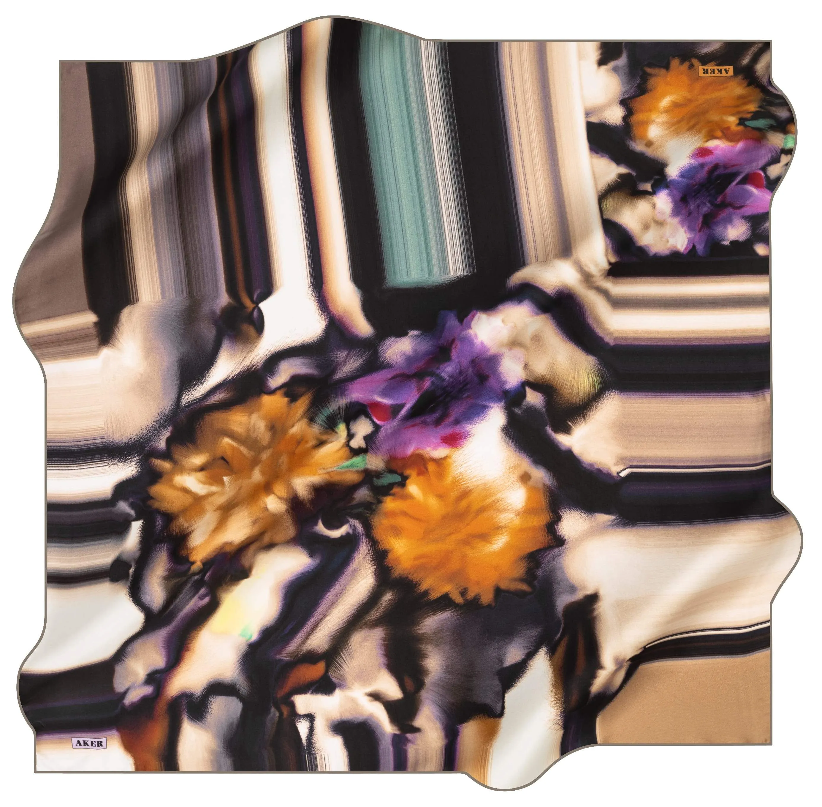 Aker Debra Floral Silk Twill Scarf No. 71