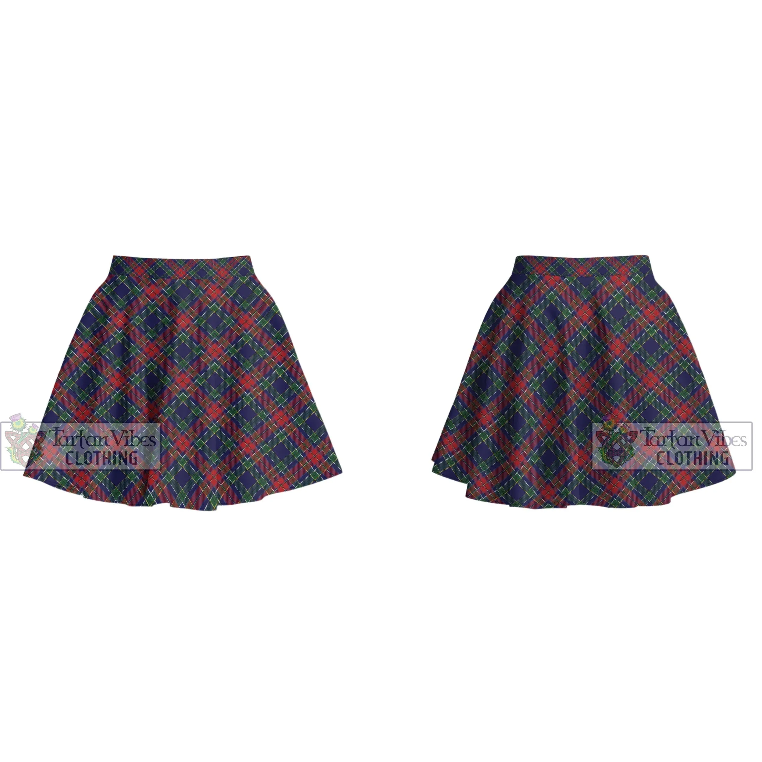 Allison Red Tartan Women's Plated Mini Skirt