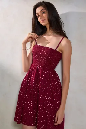 Anuvika|Polka Print Strappy Dress