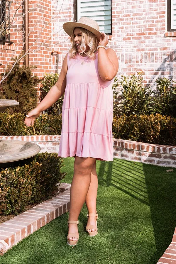 Apple Spiced Wishes Babydoll Dress In Pink Curves