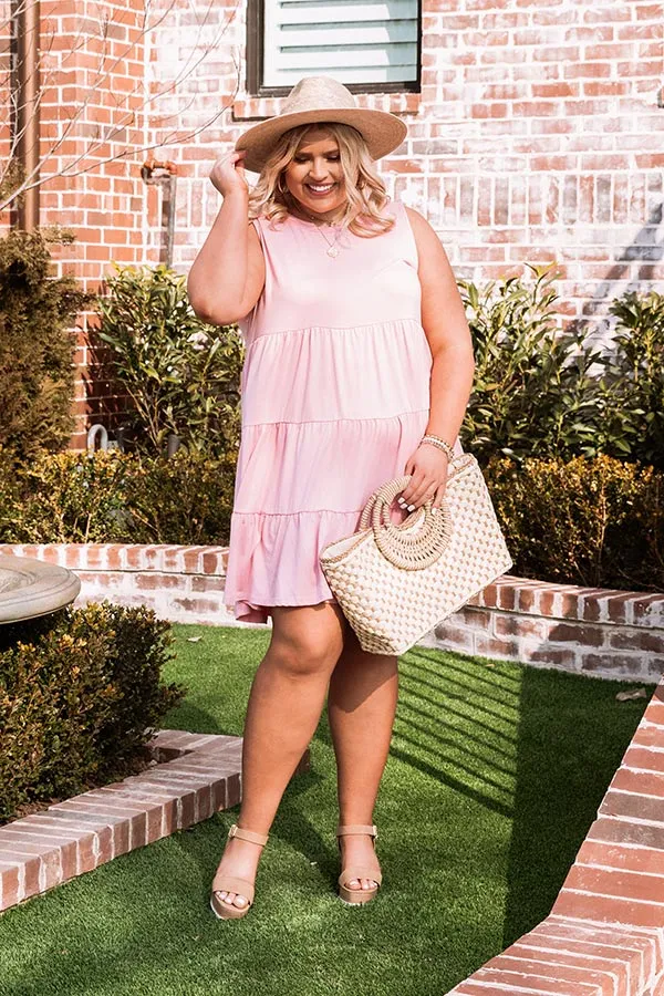 Apple Spiced Wishes Babydoll Dress In Pink Curves