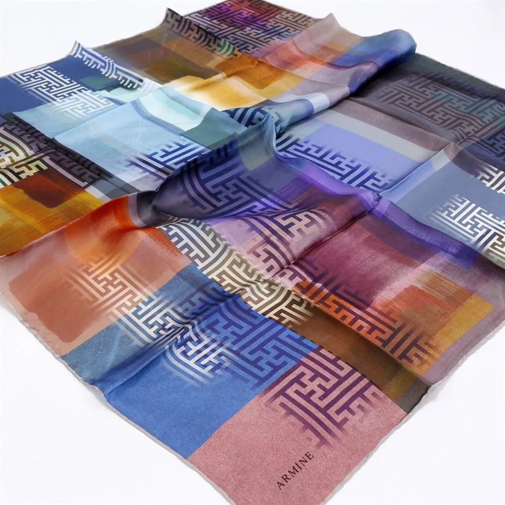 Armine Oregon Vibrant Silk Twill Scarf No. 32