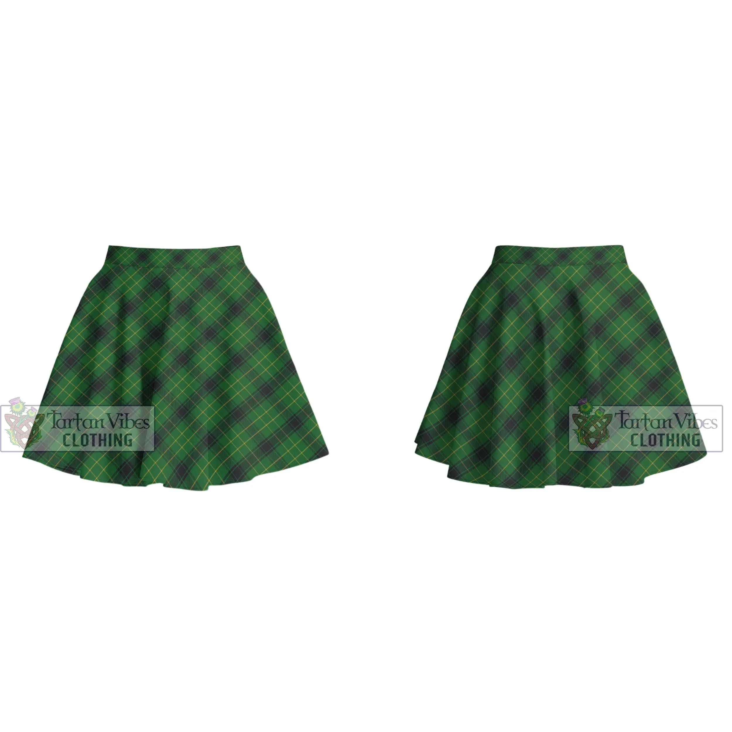 Arthur Highland Tartan Women's Plated Mini Skirt