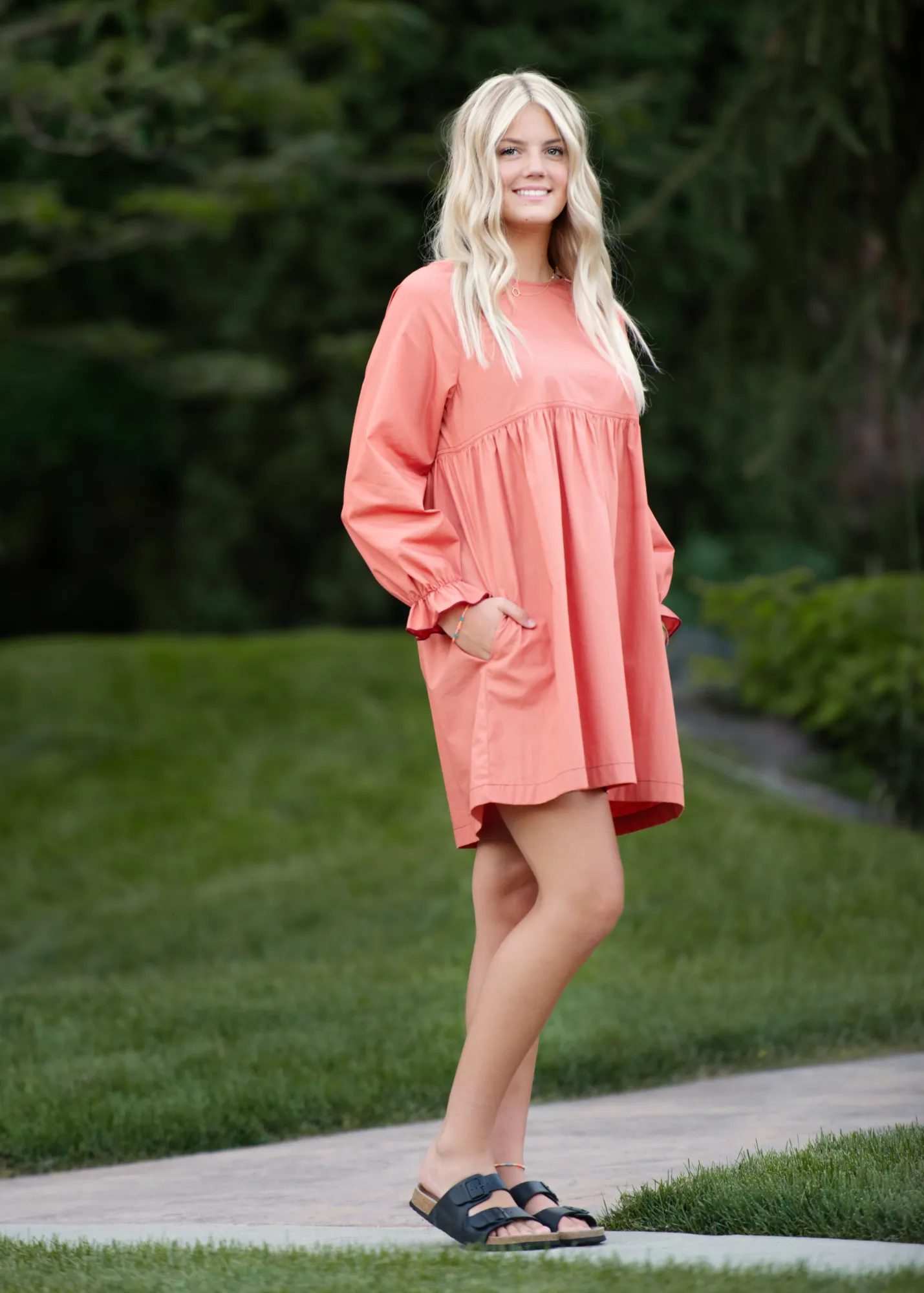 Babydoll Dress Coral