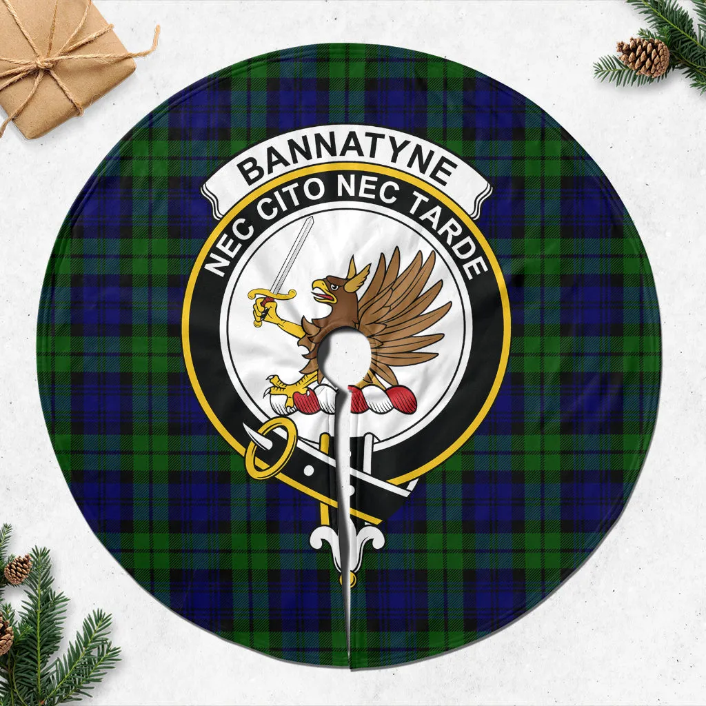 Bannatyne Tartan Christmas Tree Skirt with Family Crest