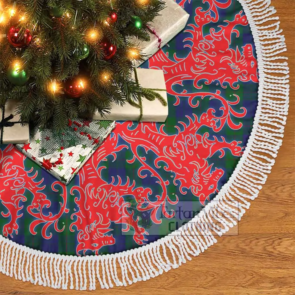 Barclay Tartan Christmas Tree Skirt Lion Rampant Style