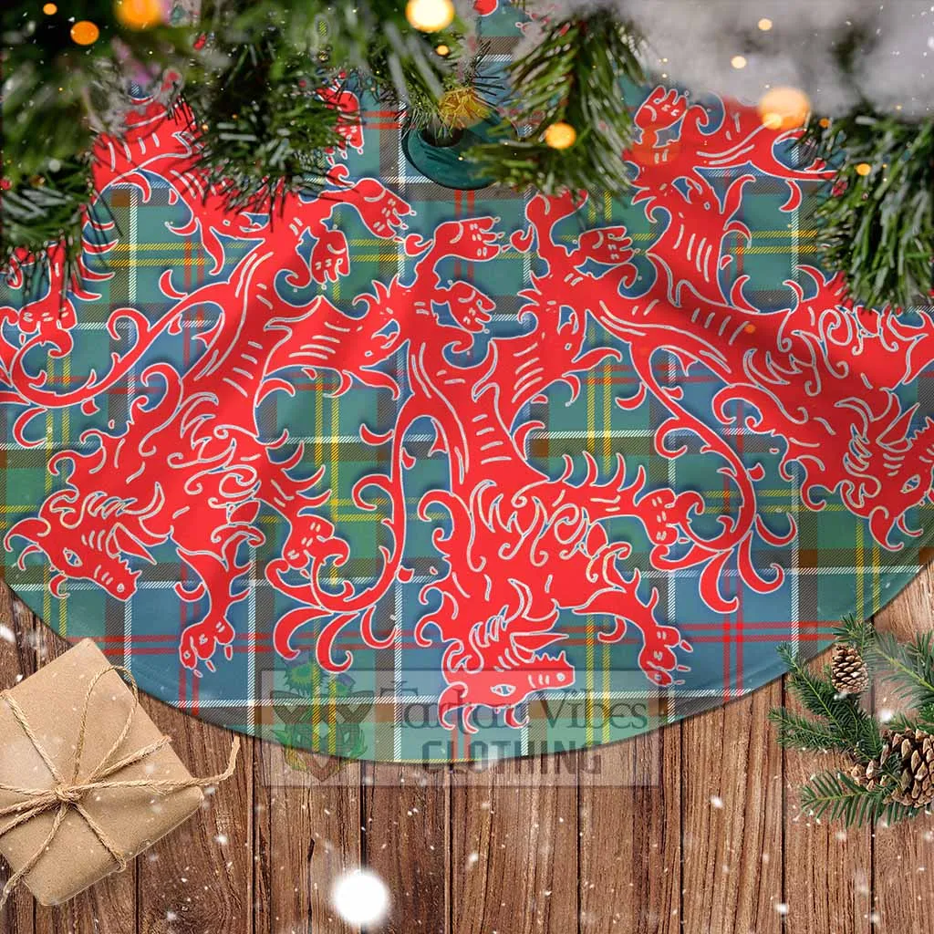 Barr Tartan Christmas Tree Skirt Lion Rampant Style