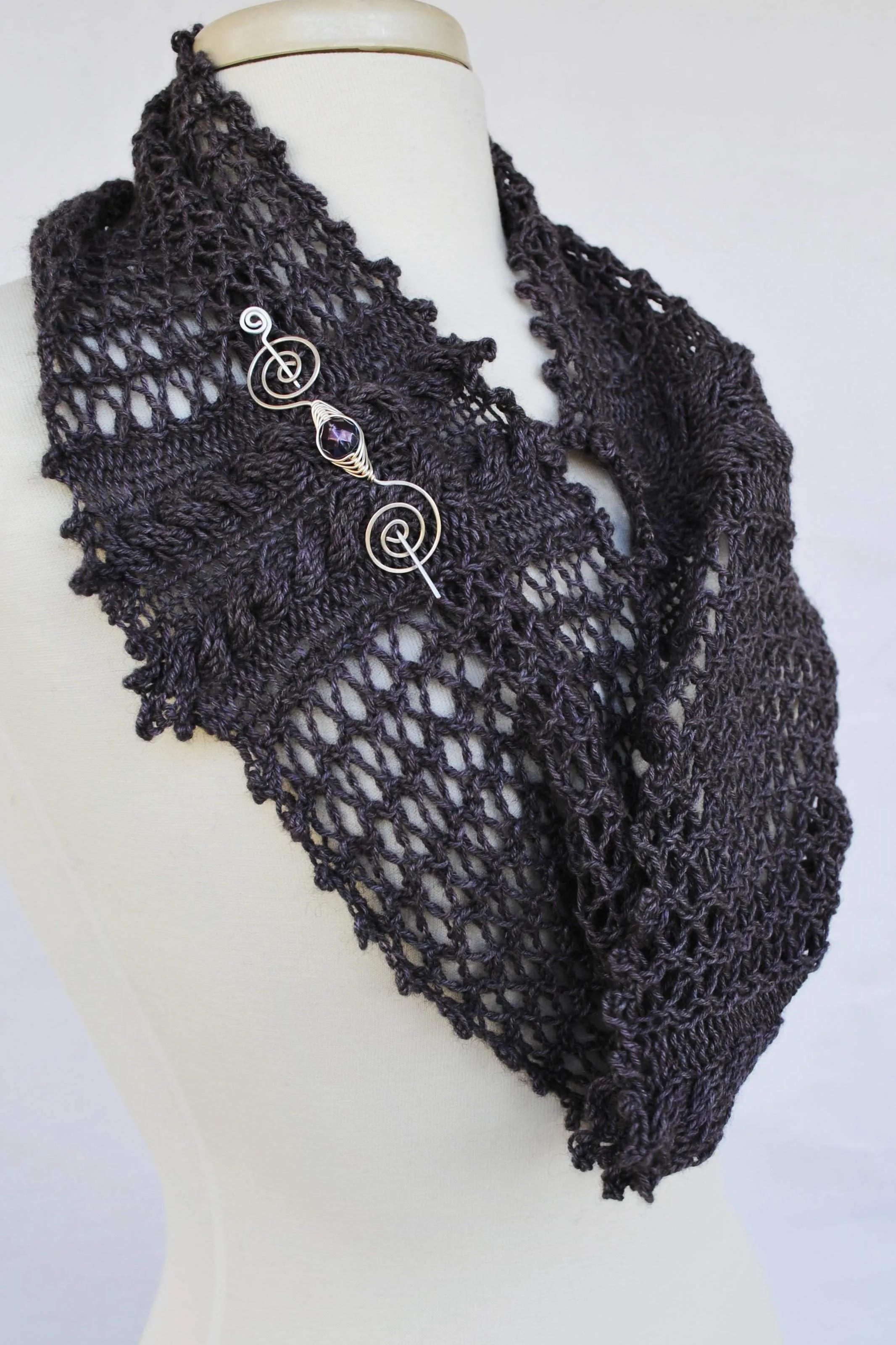 Bayleaf Garden Knit Infinity Scarf PDF Pattern Download