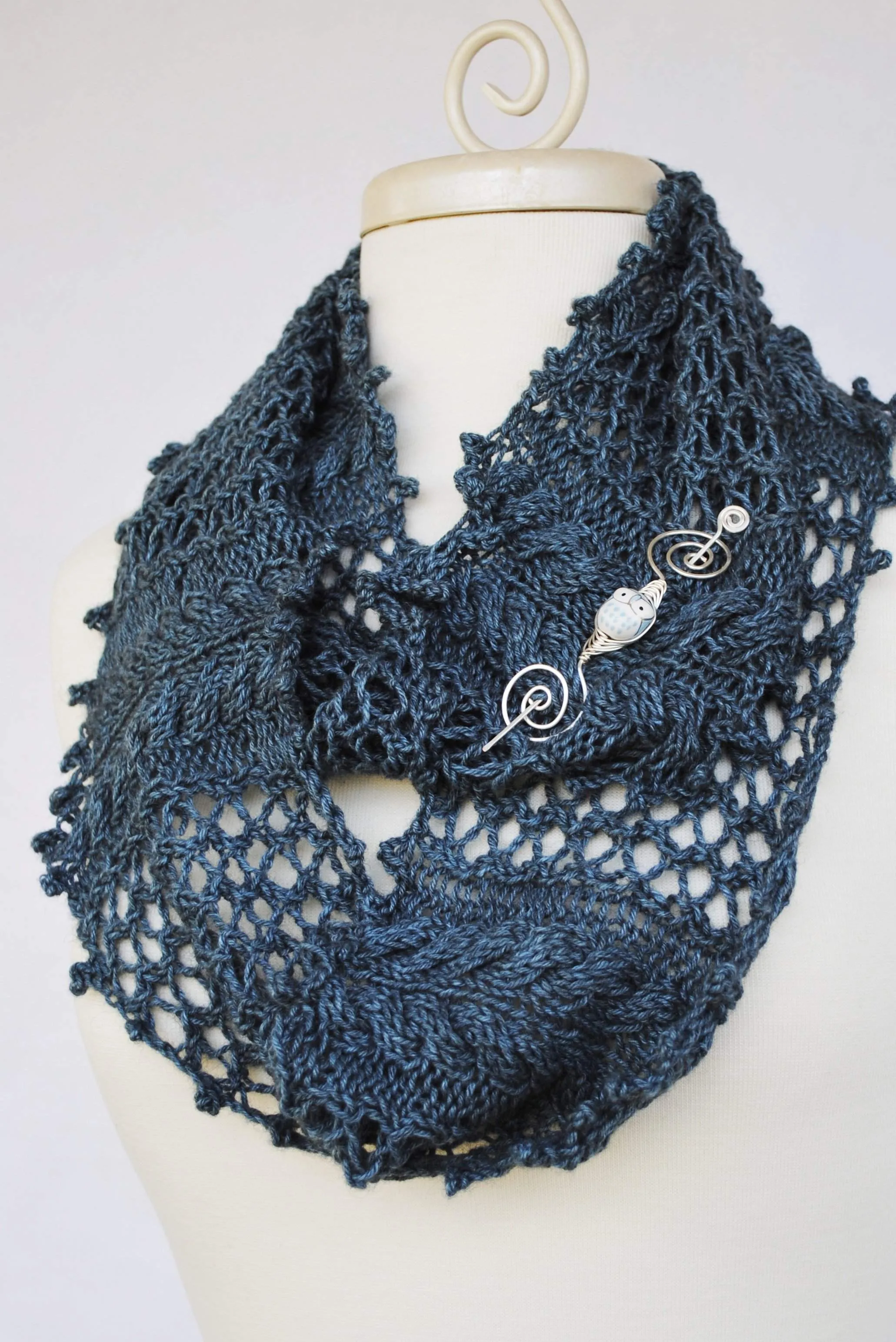 Bayleaf Garden Knit Infinity Scarf PDF Pattern Download