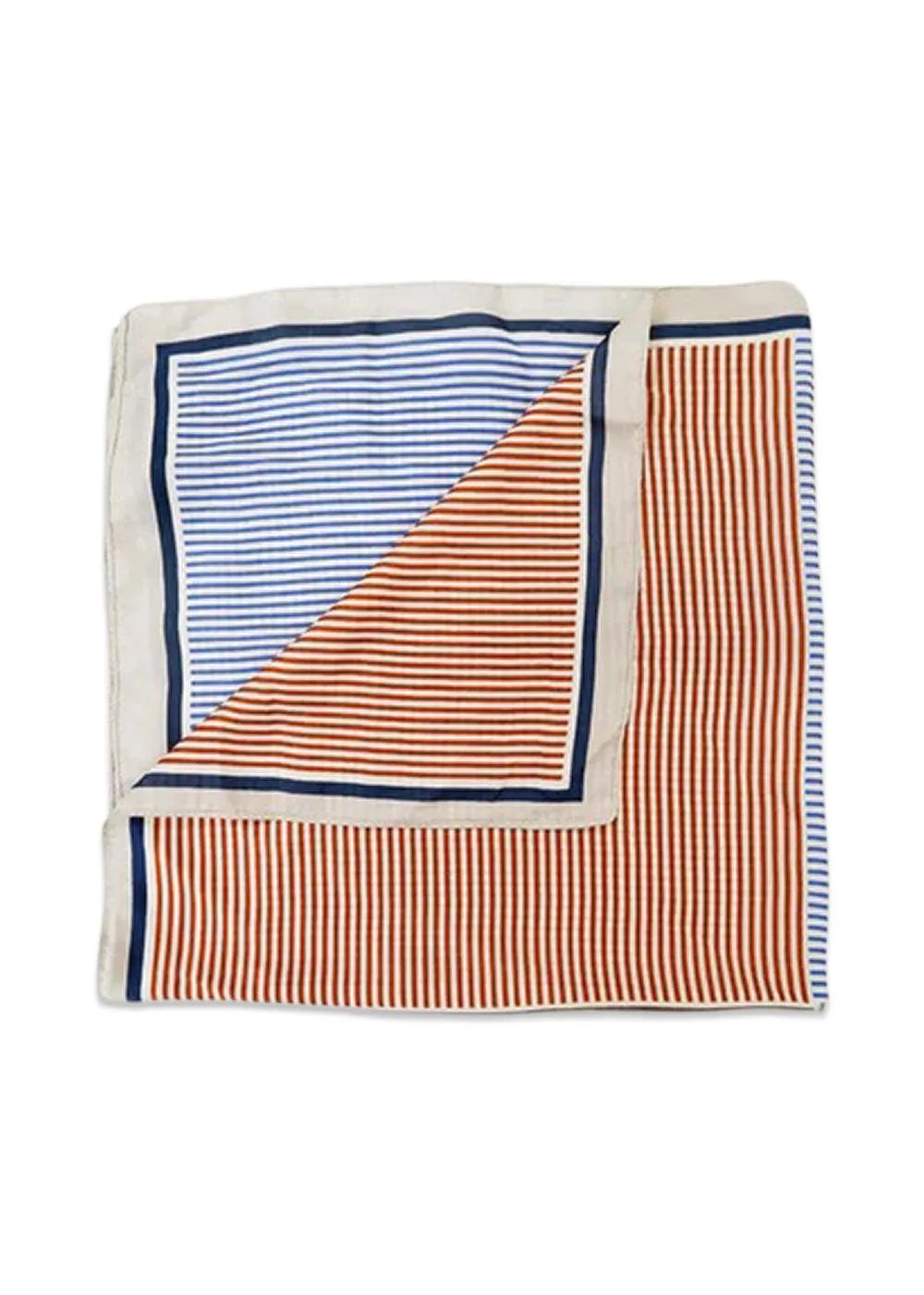 BCTAMIKO striped mini scarf - Navy Multi