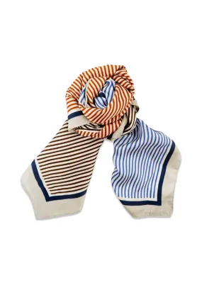 BCTAMIKO striped mini scarf - Navy Multi