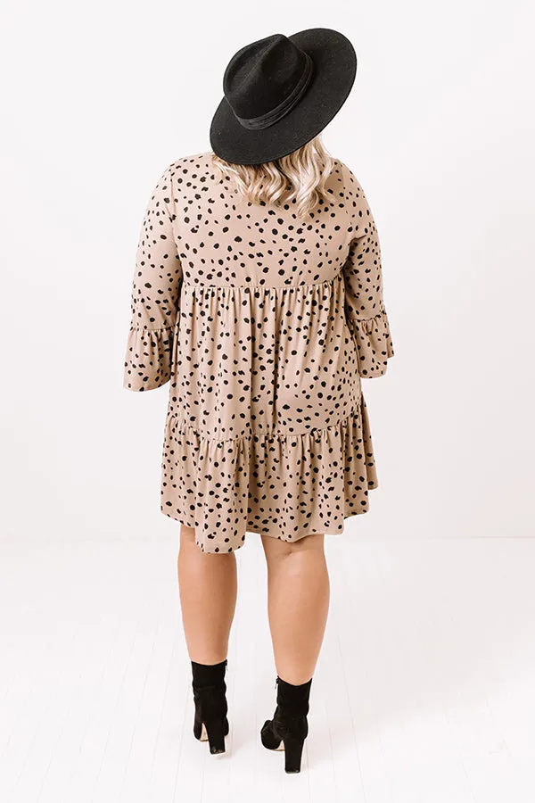 Betting On Brunch Babydoll Dress In Mocha   Curves