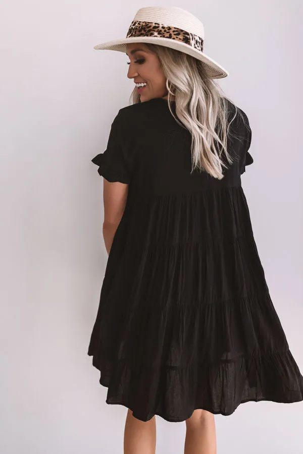 Beyond Basic Babydoll Dress in Black