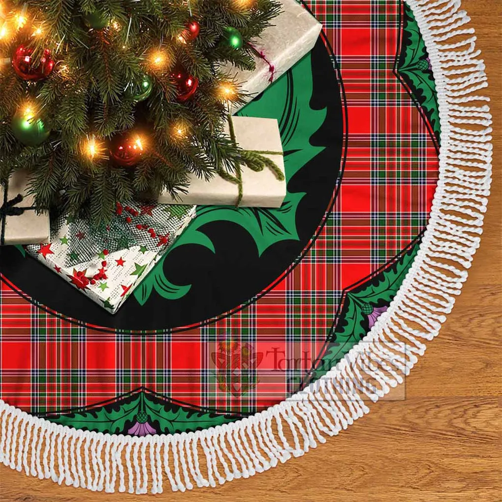 Binning Tartan Christmas Tree Skirt Scottish Thistle Style