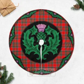 Binning Tartan Christmas Tree Skirt Scottish Thistle Style