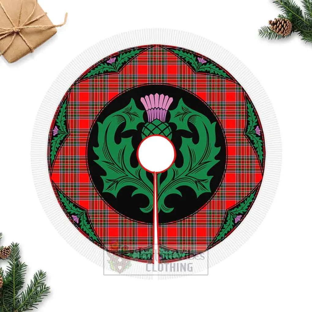 Binning Tartan Christmas Tree Skirt Scottish Thistle Style