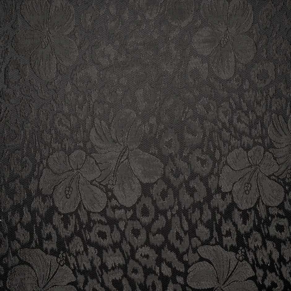 Black Animal Jacquard Brocade