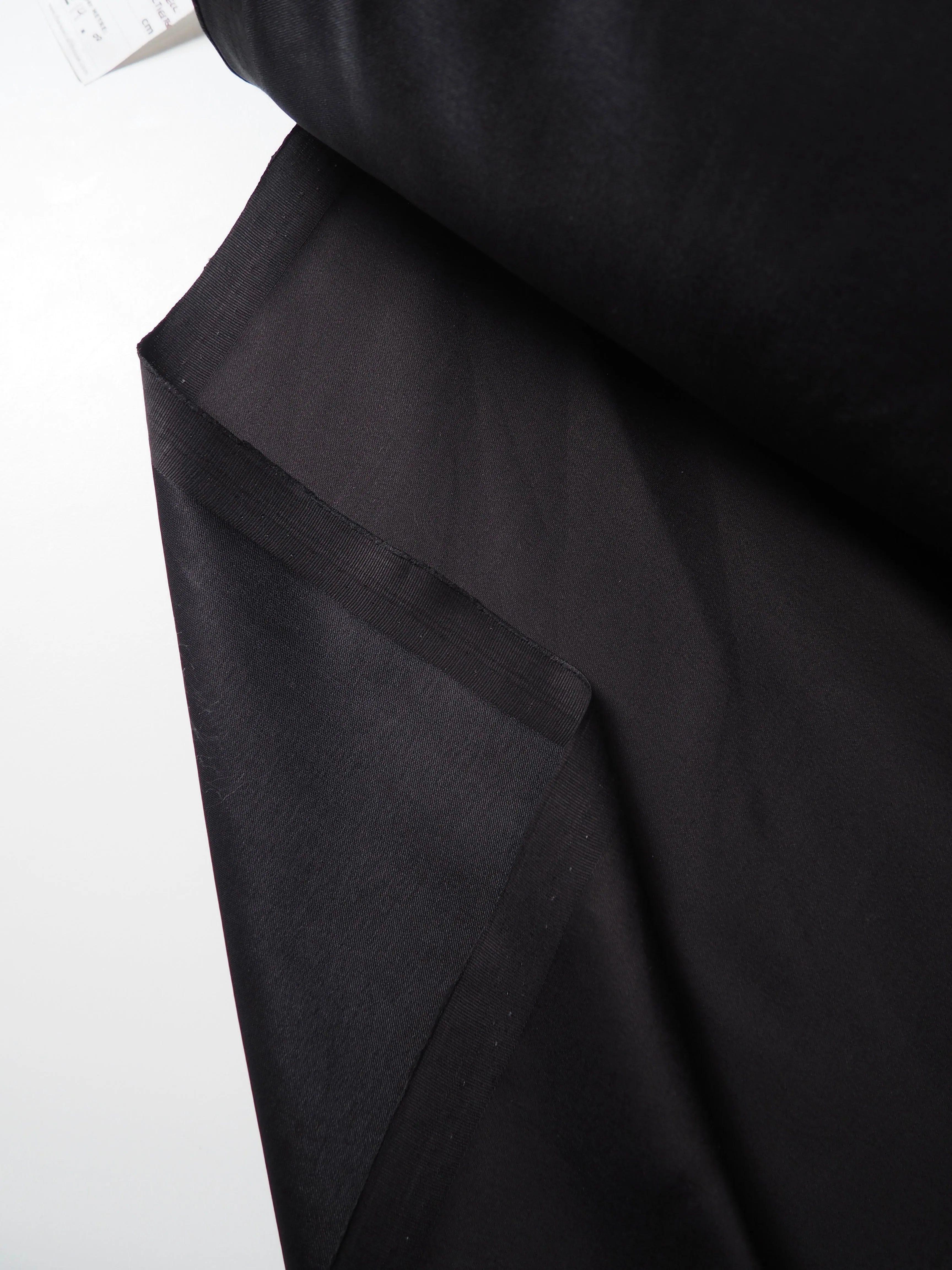 Black Lyocell Heavy Satin Twill