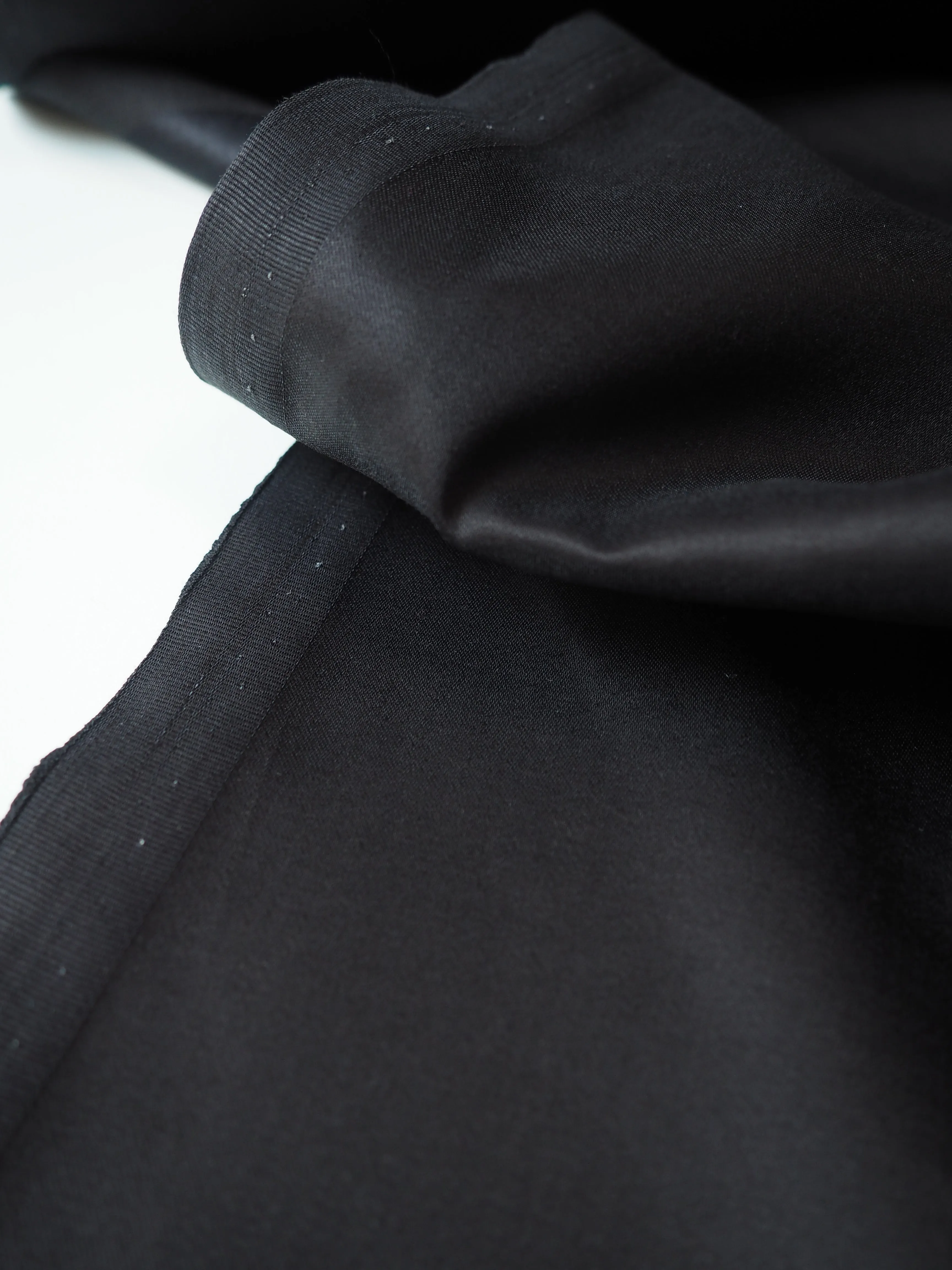 Black Lyocell Heavy Satin Twill