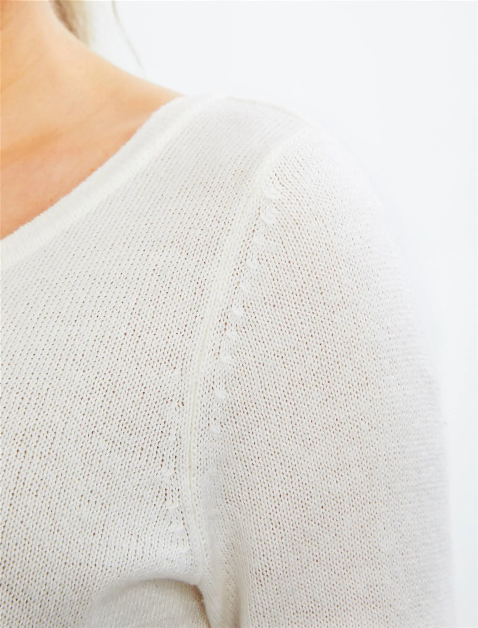 Bow Detail Maternity Sweater in Egret/Black