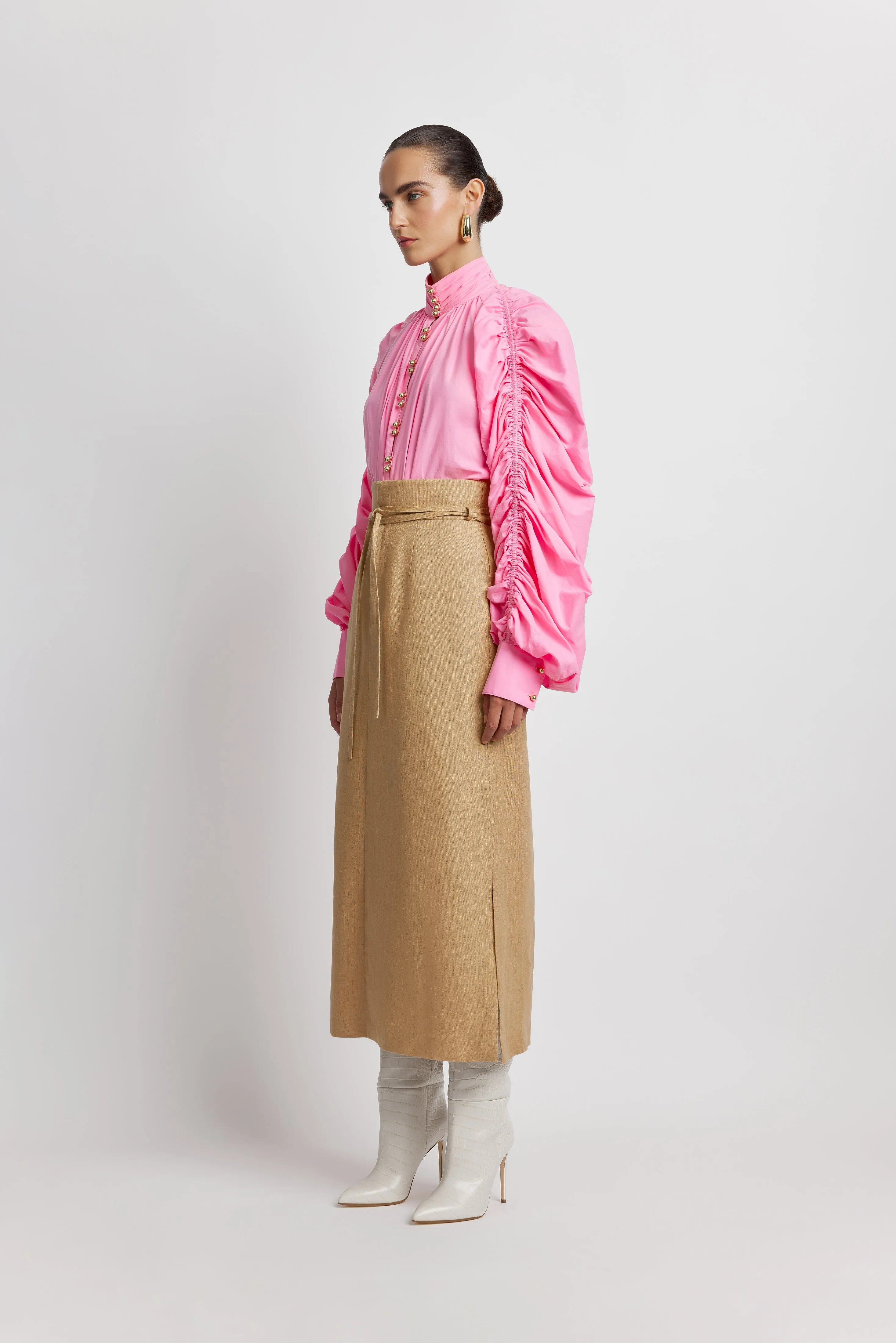 Bowshall Blouse - Pink