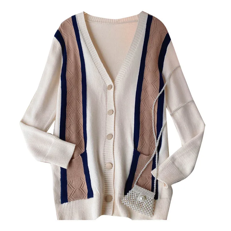 British college style knitted cardigan women's autumn   1601