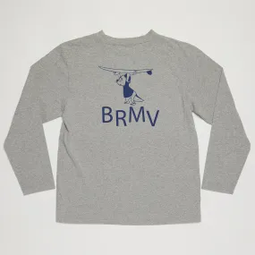 BRMV Mock Neck Long Sleeve Tee (Heather Gray)