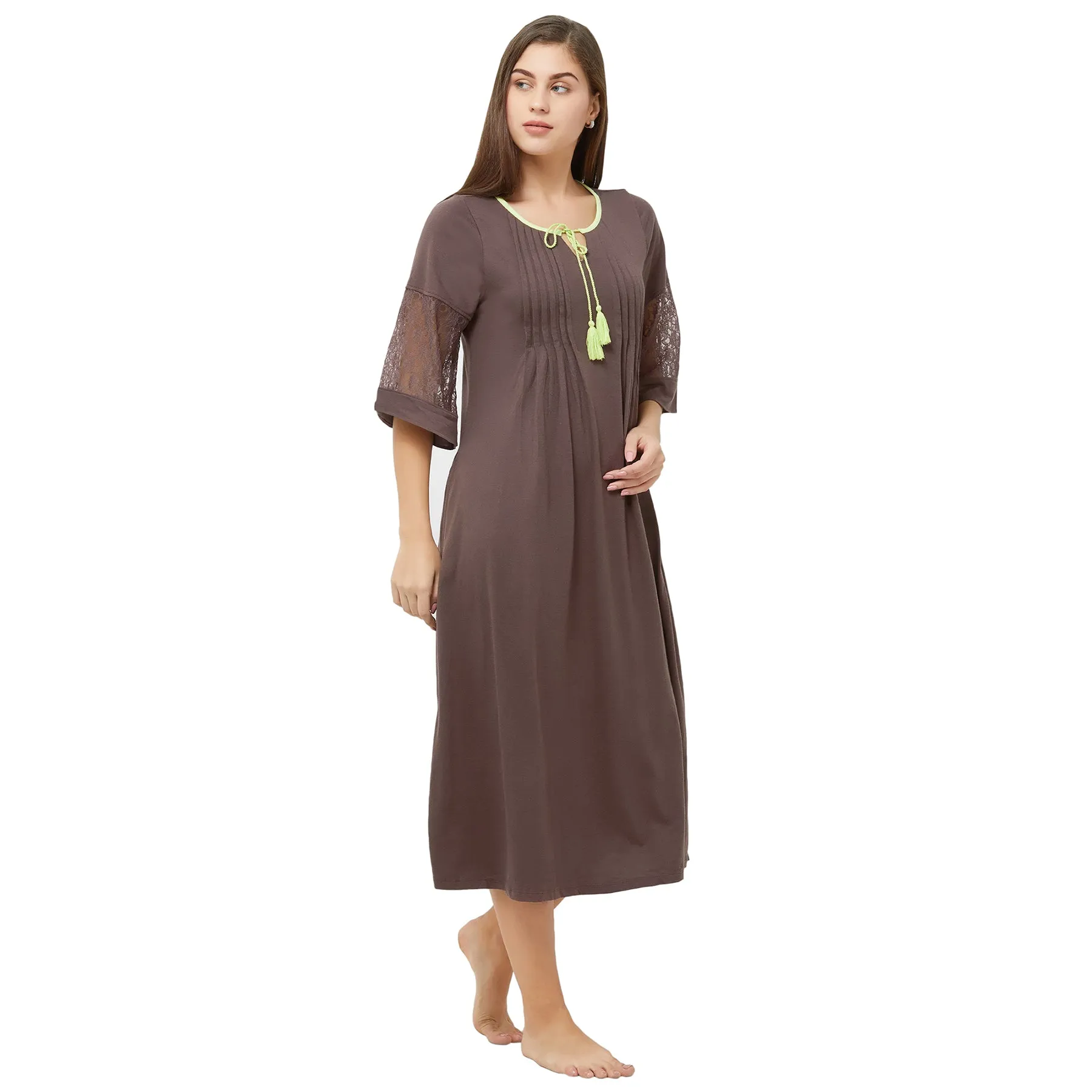 Calf Length Nighty-NT-106