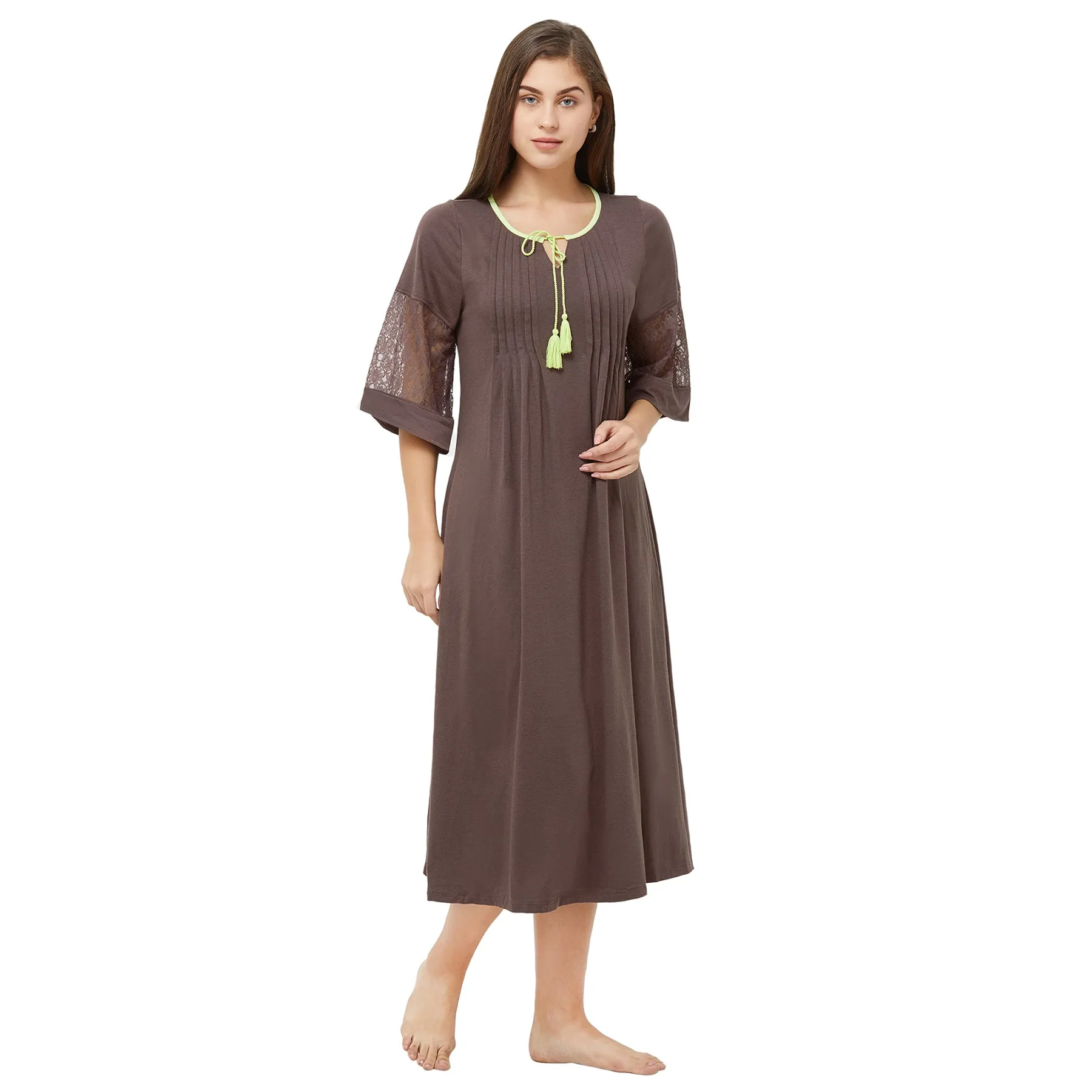 Calf Length Nighty-NT-106