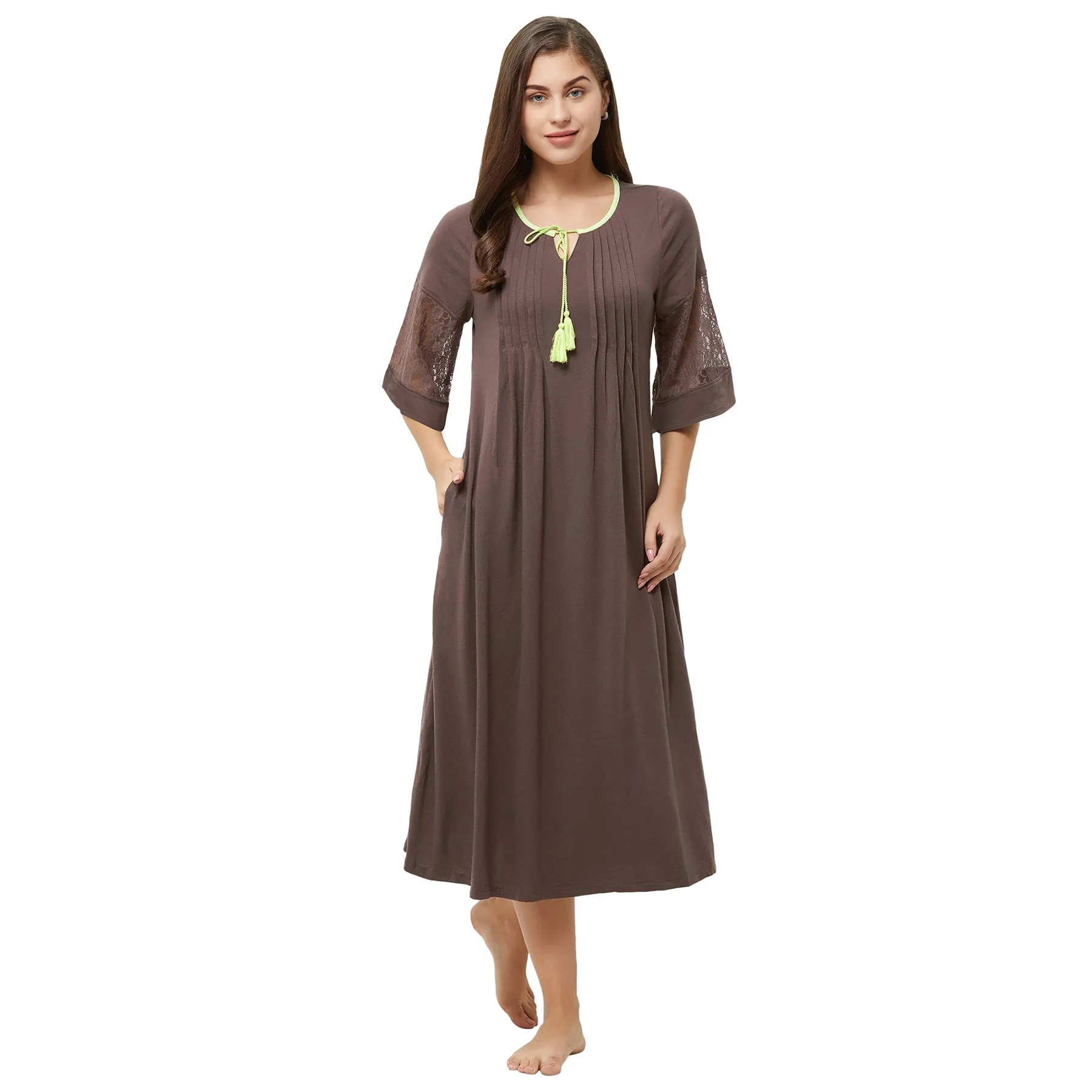 Calf Length Nighty-NT-106