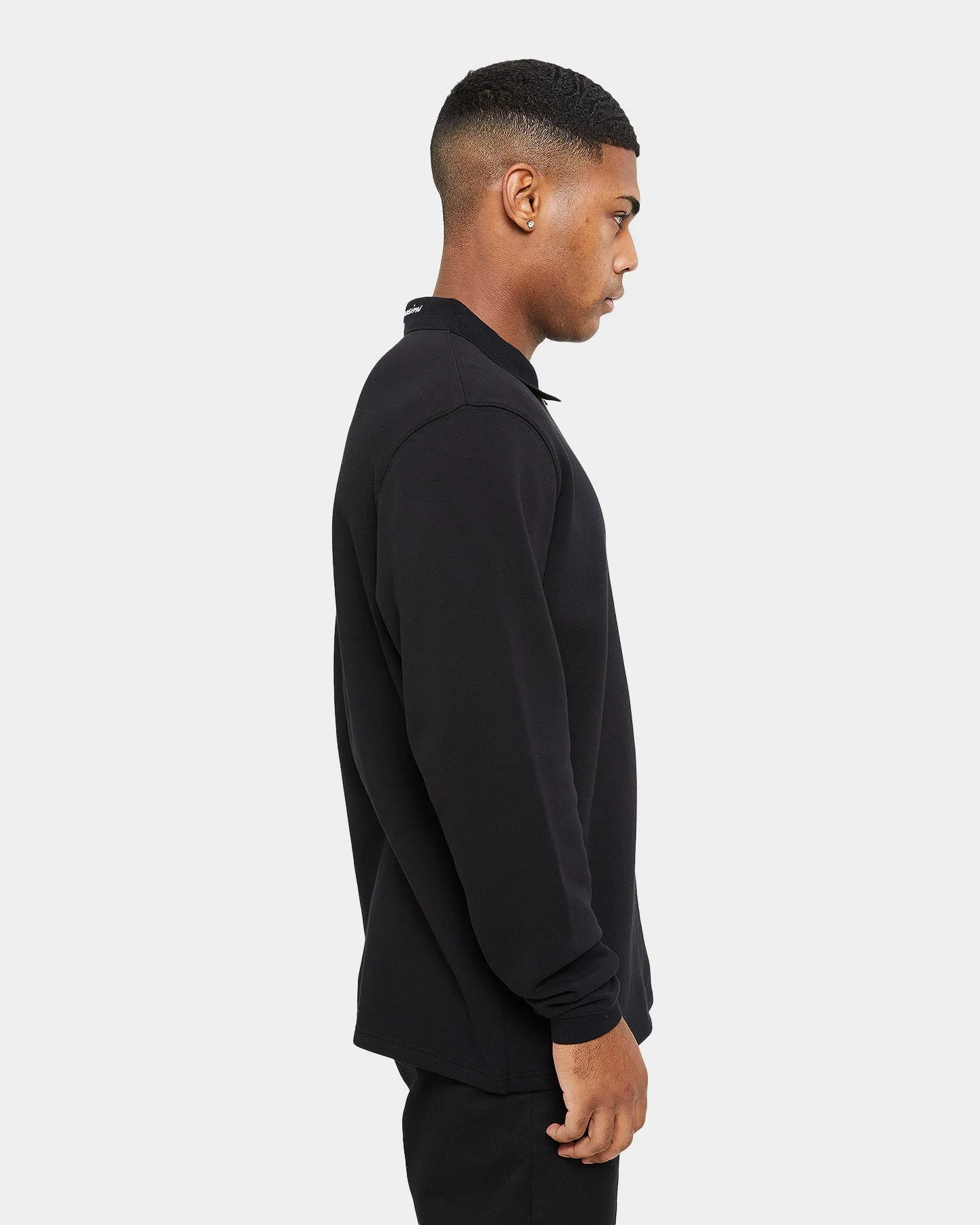 Carré Revolutionnaires Zip Long Sleeve Polo Shirt Black