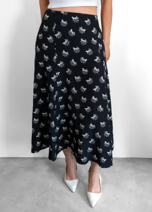 Celine Silk Midi Length Skirt