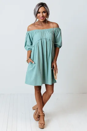 Certified Chic Babydoll Dress In Ocean Wave