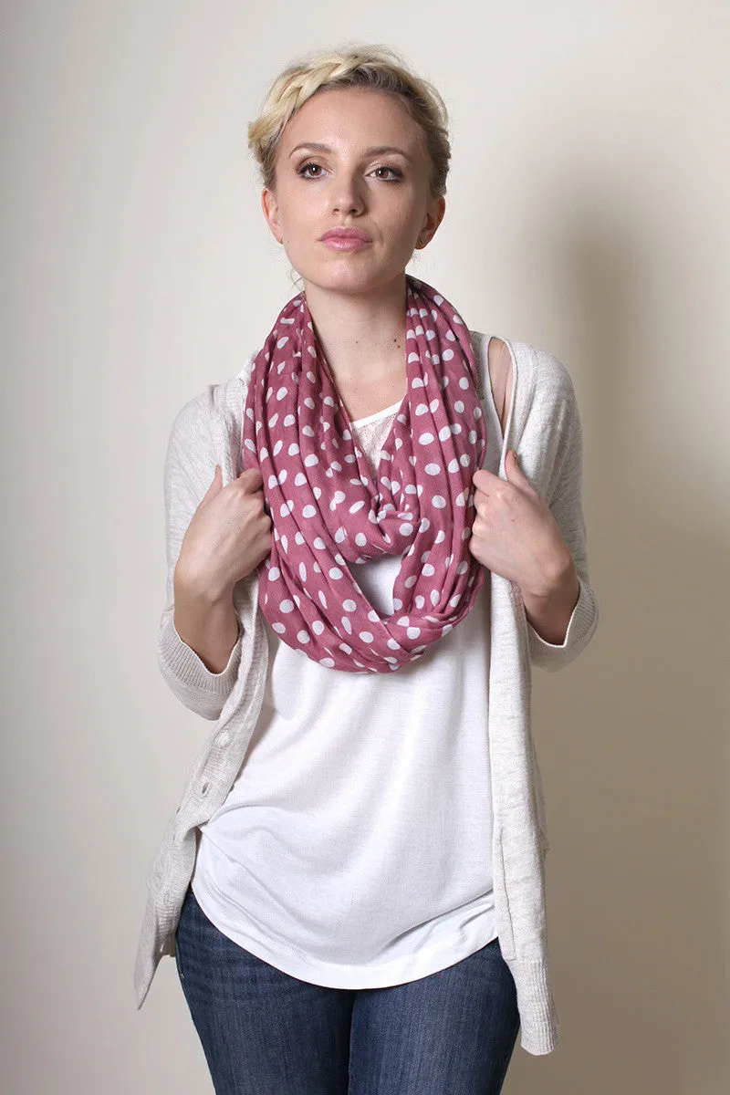 Chloe Classic Polka Dot Infinity Scarf