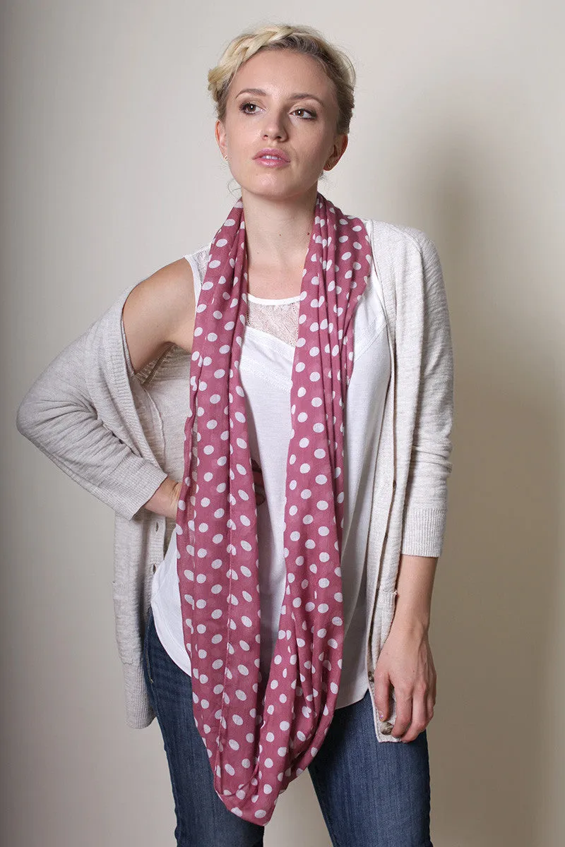 Chloe Classic Polka Dot Infinity Scarf