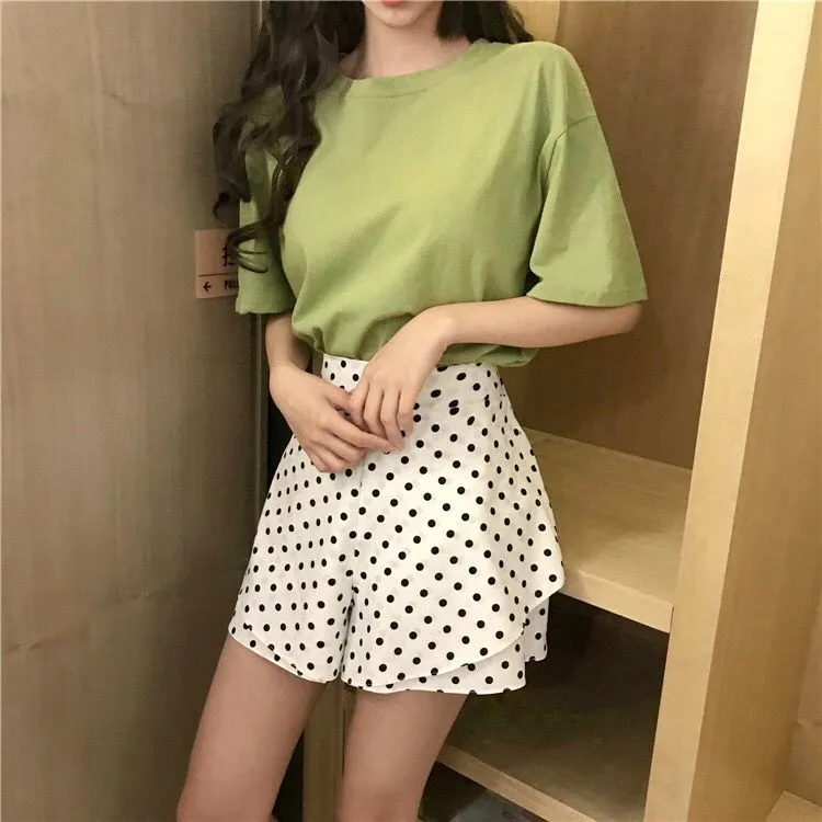 Christmas Gift  100% Cotton T Shirt Women Summer New Oversized Solid Basic Tees 9 Color Casual Loose Tshirt Korean O Neck Khaki Tops