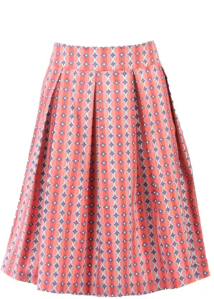 Circus Graphic Circles Flared Skirt