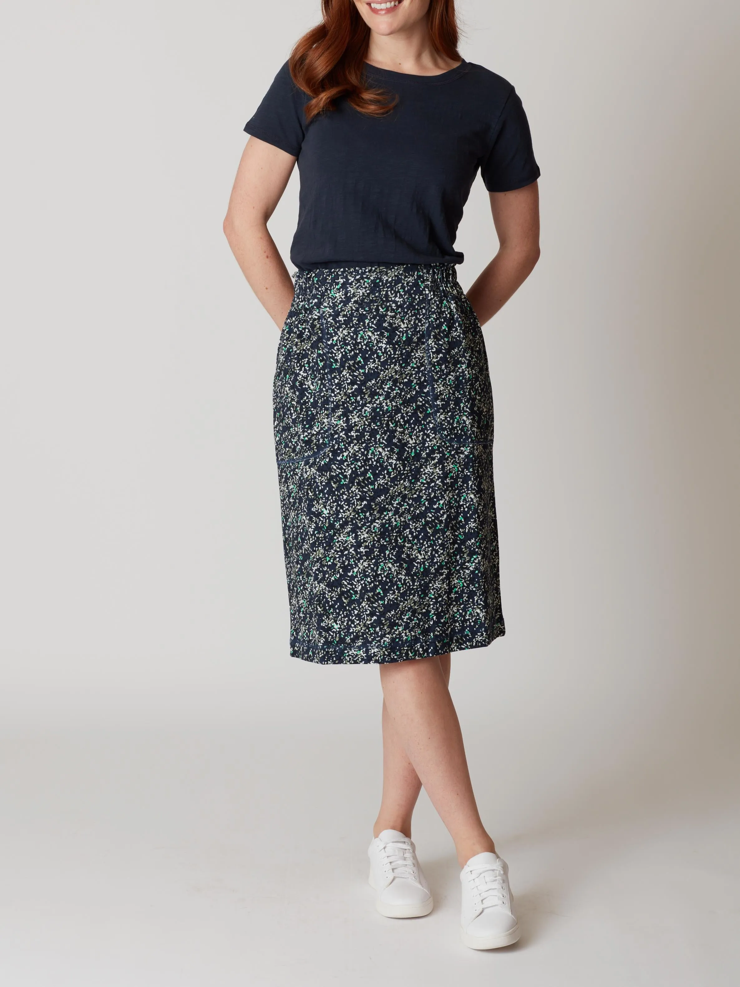 Colette Floral Printed Cotton Skirt