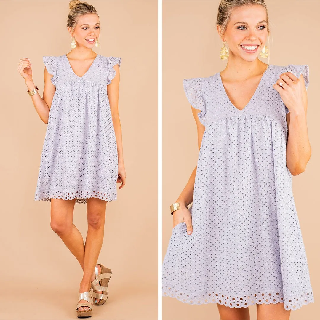 Couldn't Be Sweeter Light Blue Eyelet Dress