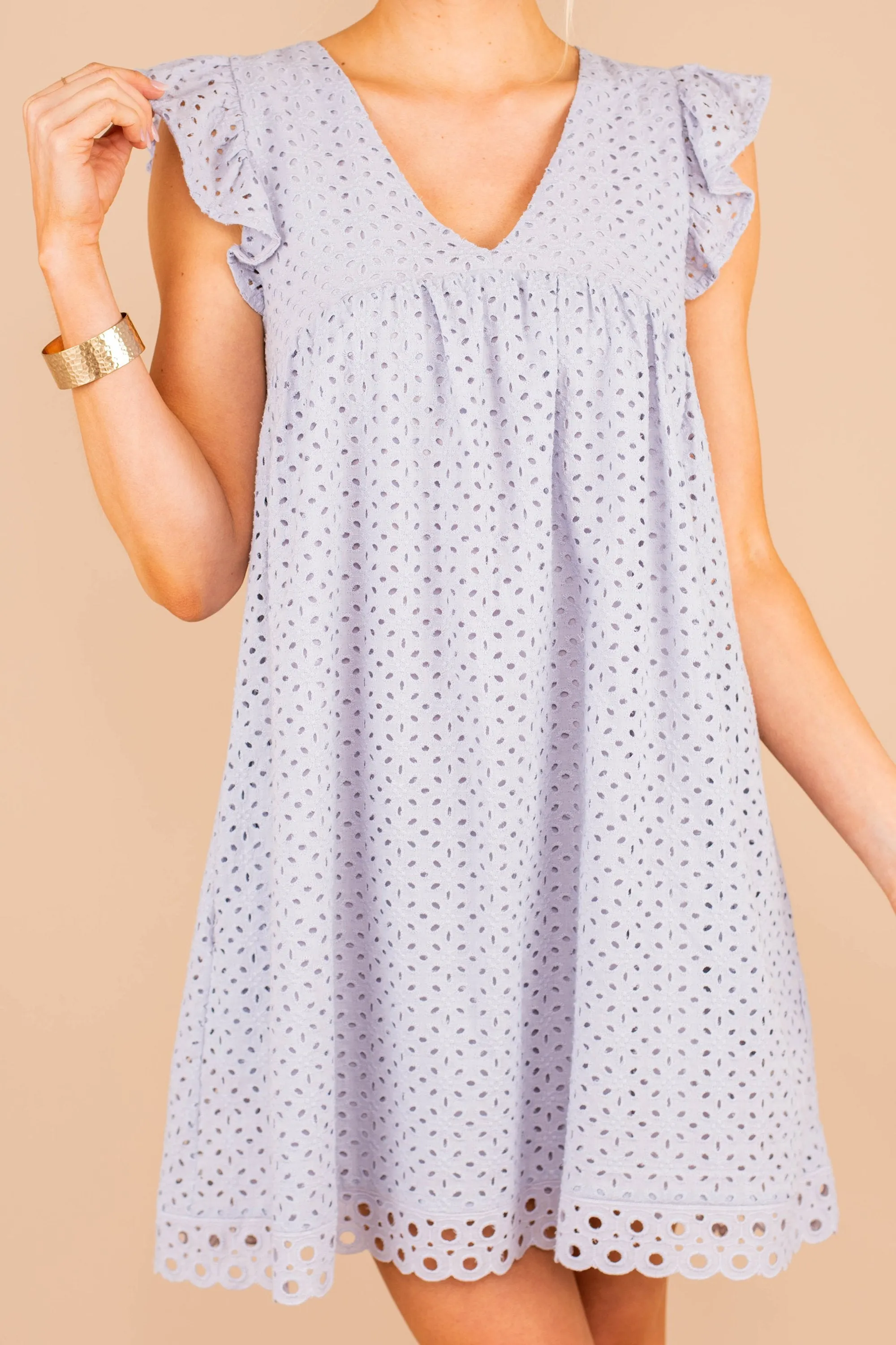 Couldn't Be Sweeter Light Blue Eyelet Dress